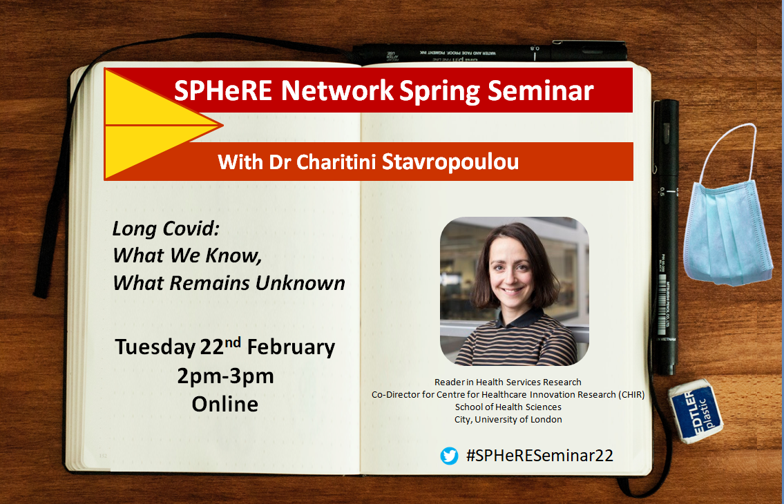 Tuesday 22nd February 2pm - 3pm, online. #SPHeRESeminar22