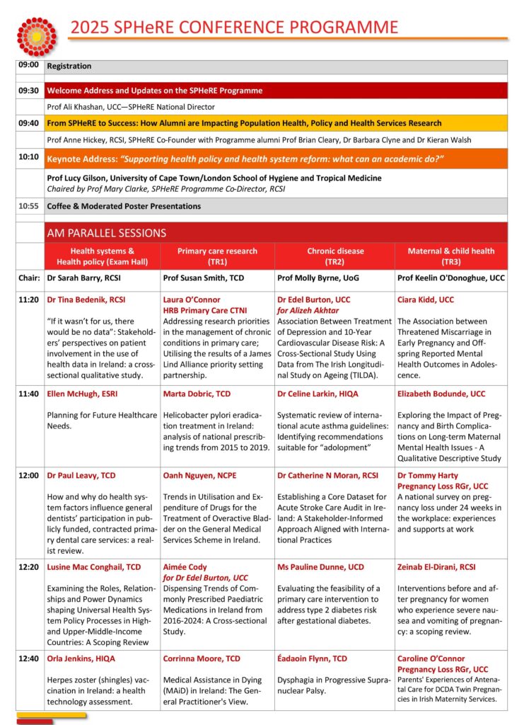 SPHeRE Network 11th Annual Conference Programme | The SPHeRE Programme ...